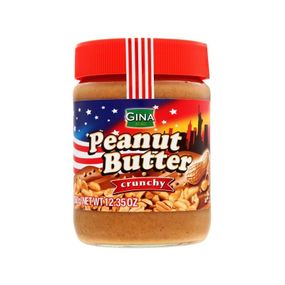 Арахісова паста зі шматочками арахісу Gina Peanut Butter, 350 г, Австрія, кранч, хрустка