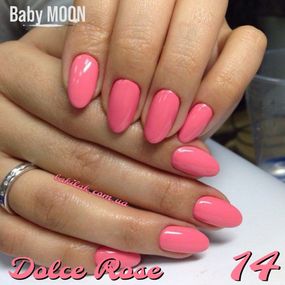 Гель-лак BABY MOON Dolce Rose №14 яскраво-рожевий, 6 мл