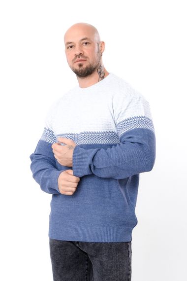 Утеплений чоловічий джемпер прямого крою Носи своє XXL Синій (p-18075-213435) | Зображення 2