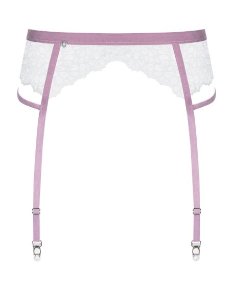 Пояс для панчох Obsessive Lilyanne Білий L/XL | Зображення 3