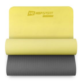 Килимок для фітнесу TPE 0,6см HS-T006GM жовто-сірий