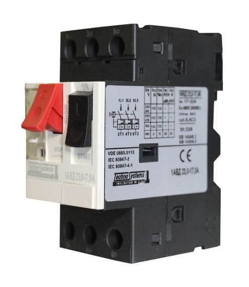 Автоматичний вимикач 1АВД 23-17А захисту двигуна 220V 5kW / 400V 10kW Ny95505027 | Зображення 3