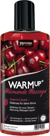 Їстівне масажне масло, що розігріває Joy Division WARMup Cherry, 150 мл | Зображення 1