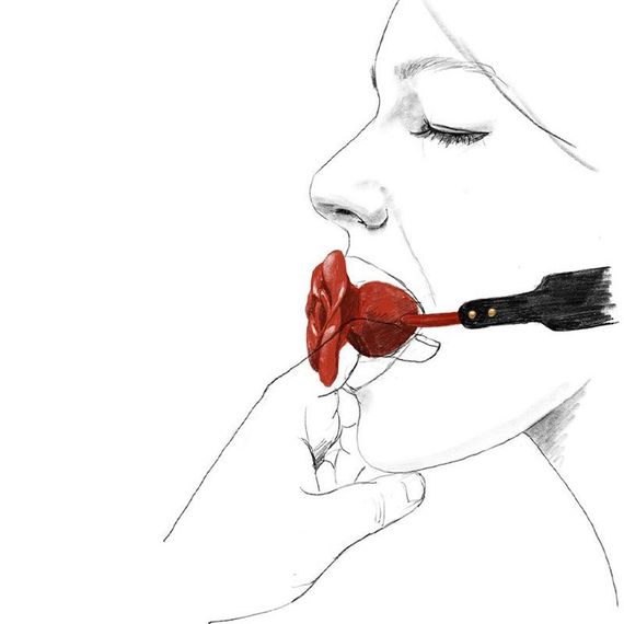 Розкішний кляп у вигляді троянди Zalo - Rose Ball Gag, подвійне використання | Зображення 4