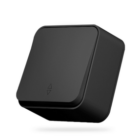 VIDEX BINERA Вимикач зовнішній 1кл прохідний чорний графіт (VF-BNS11P-BG)