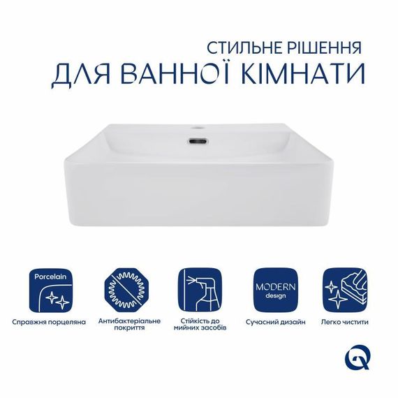 Раковина Qtap Nando LT 500х420х130 White QT12116146AW | Зображення 2