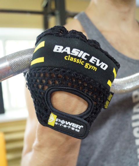 Рукавички для фітнесу Power System PS-2100 Basic EVO Black/Yellow Line XS | Зображення 7