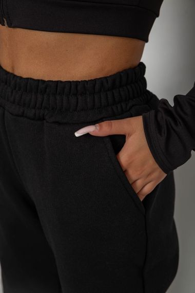 Спортивные штаны женские на флисе  -уценка, цвет черный, 238R57828-U-20 | Зображення 4