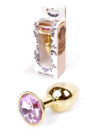 Анальна пробка - Jewellery Gold Plug Light Pink sexstyle