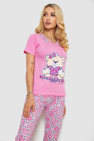 Пижама женская, цвет розовый, 243R03675 | Зображення 1