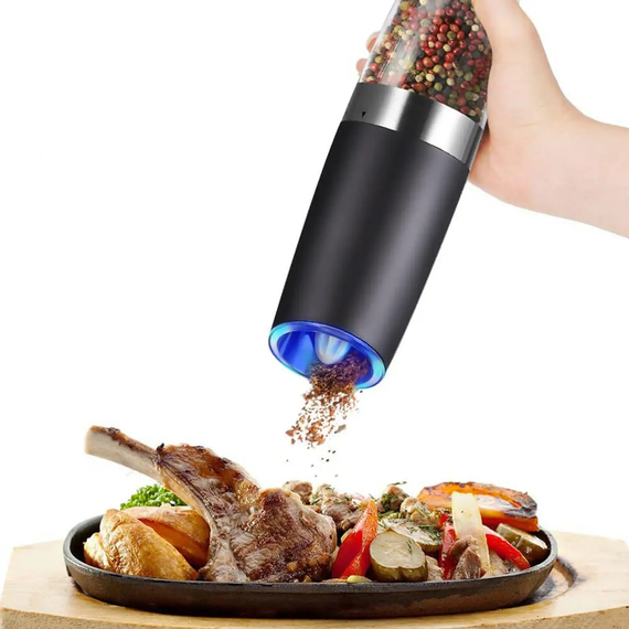 Електричний млин для спецій (20х6,3 см) Spice bottle electronic, від батарейок | Зображення 2