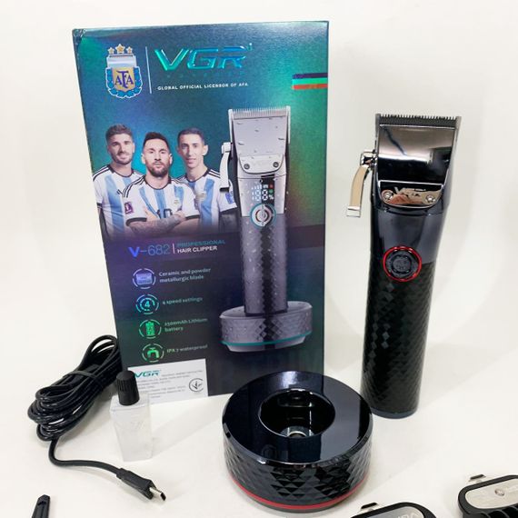 Професійна бездротова машинка для стрижки VGR V-682 RED тример для волосся | Зображення 3