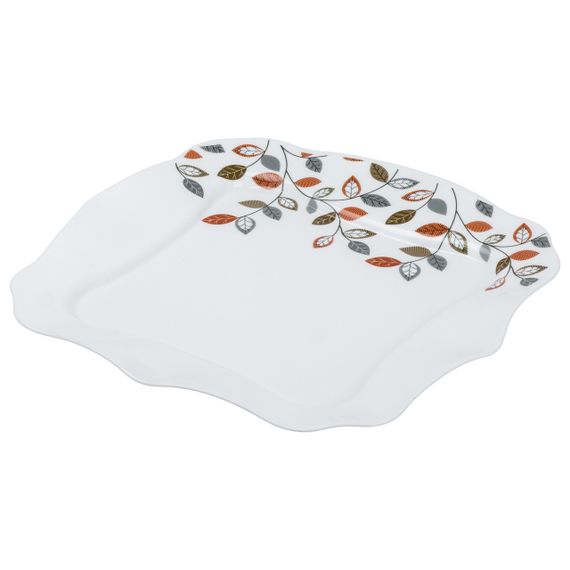 Столовый сервиз фарфоровых квадратных тарелок на 6 персон 24 предмета белый HP23405 | Зображення 5