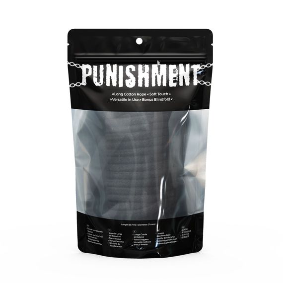 Мотузка для шибарі Punishment - Bondage Rope - Black | Зображення 4