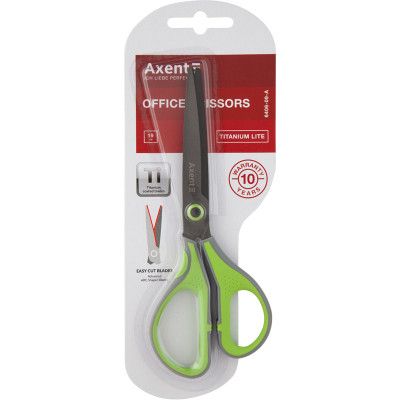 Ножницы Axent Titanium Lite 19 см Серо-салатовые (6406-09-A) | Зображення 1