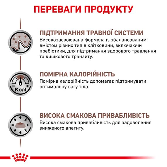 Вологий корм для котів Royal Canin GASTRO-INTESTINAL MODERATE CALORIE FELINE 0,085 кг 85 г | Зображення 4