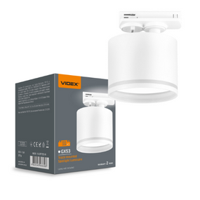 LED Світильник трековий під лампу GX53 білий VL-SPF35C-W Videx
