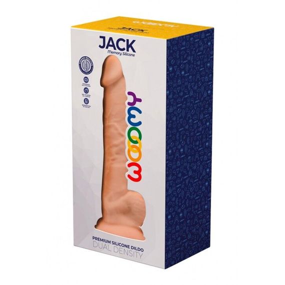 Силіконовий фалоімітатор Wooomy Jack, термореактивний, з присоскою, довжина 23,1 см, діаметр 4,8 см | Зображення 1