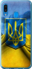 Чехол на Samsung Galaxy A30 2019 A305F Флаг и герб Украины 1 "375u-1670-17620"
