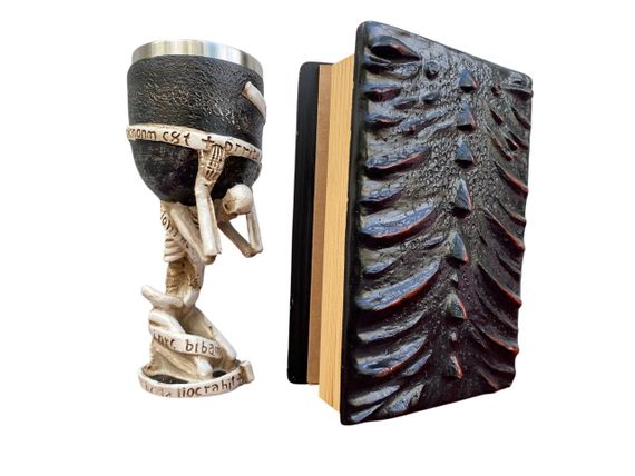 Подарунковий набір Келих 3D Скелет на Колені та Блокнот 3D «Око Пламінного Дракона» | Зображення 1