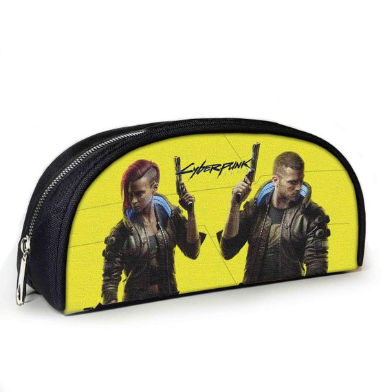 Пенал школьный с принтом Cyberpunk 2077, 23х10х8 см с принтом для мальчика (3844)