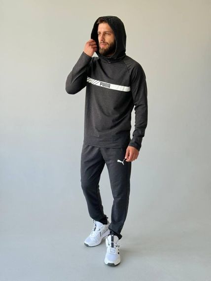 Костюм з худі Puma темно-сірий | Зображення 2