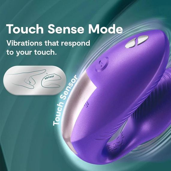 Вібратор для пар We-Vibe Chorus Pro Cosmic Purple з пультом і додатком, фіолетовий Sex Aura | Зображення 4