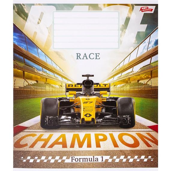 Зошит учнівський А5/12 коса з дод. лін. Formula 1 3623M Мрії збуваються Вид 1
