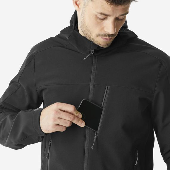 Куртка чоловіча WARM 500 з софтшелу чорна - 2XL | Зображення 5