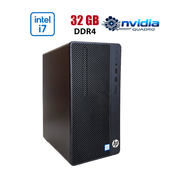 Ігровий ПК HP 280 G3 MT Tower / Intel Core i7-7700 (4 (8) ядра по 3.6 - 4.2 GHz) / 32 GB DDR4 / 256 GB SSD / nVidia Quadro K2200, 4 GB GDDR5, 128-bit / Win 10 Lic б/в