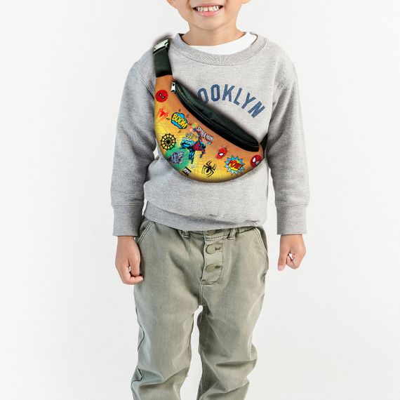 Сумка-бананка человек паук "Spider-Man" с  принтом ,35х15см,детская,молодежная (00027)