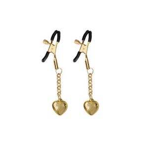 Зажимы для сосков Liebe Seele Solid Heart Nipple Clamps Gold Sex Aura