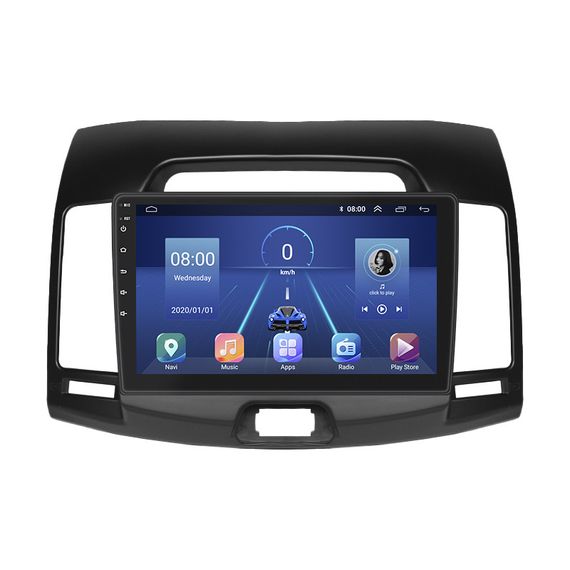 Штатная магнитола Lesko для Hyundai Avante IV 2006-2010 экран 9" 4/64Gb 4G Wi-Fi GPS Top