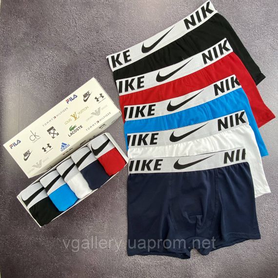 Мужские трусы Nike, мужские боксеры Найк, хлопковые трусы Найк Премиум качества L, Белый | Зображення 2