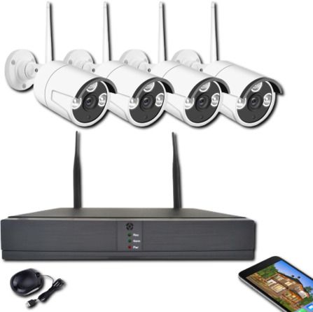 Комплект відеоспостереження WiFi NVR KIT NVR-601 - бездротова система для надійного захисту дому з віддаленим доступом через смартфон, високою якістю зображення Full HD 1080P та нічним баченням до 20 м від XPRO. (NVR-601_4620)