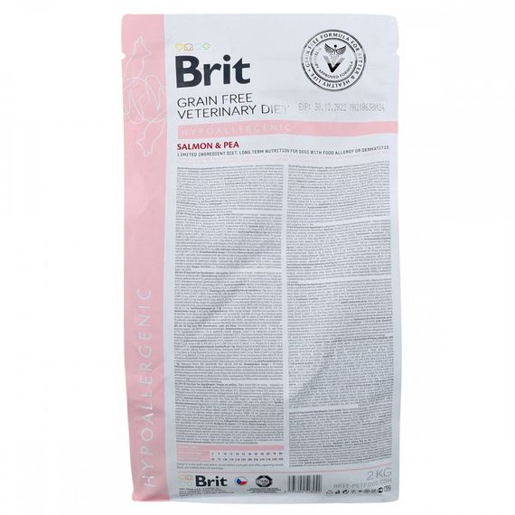 Корм сухий Brit Grain Free VetDiet Dog Hypoallergenic для собак при харчовій алергії з лососем горохом і гречкою 2 кг | Зображення 5