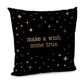 Подушка диванна з оксамиту Make a wish come true 45x45 см (45BP_JOY001)