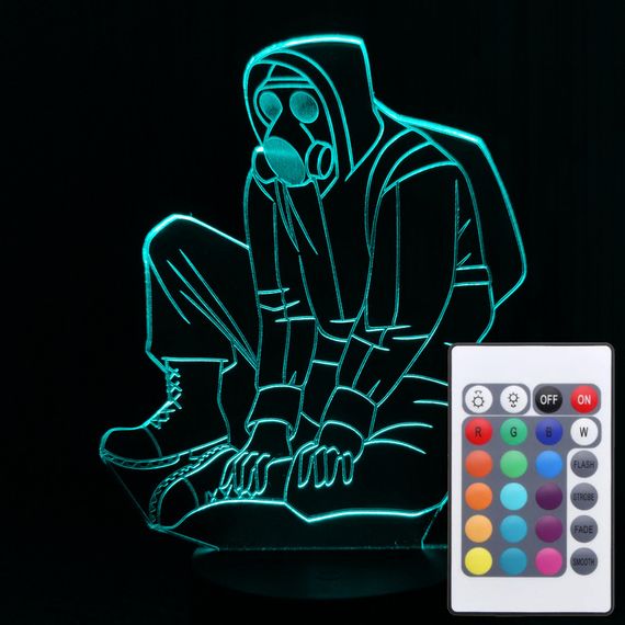 Акриловый светильник-ночник с пультом 16 цветов Сталкер 2 tty-n001253