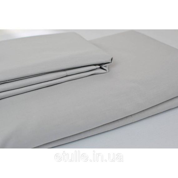 Простынь на резинке SoundSleep Shine сатин light gray светло-серая 200х200 см | Зображення 1