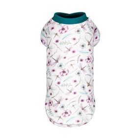 Футболка Pet Fashion Flora для собак бавовна білий трикотаж із квітковим принтом S