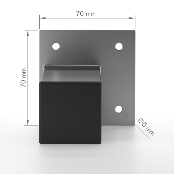 Ножка из металла (1302) H=100mm Серый | Зображення 4