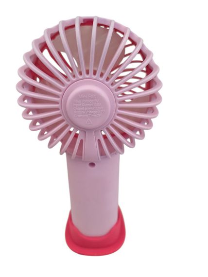 Портативний вентилятор Mini Fan з підставкою під телефон TX-265 6368 USB 3 режими рожевий | Зображення 2