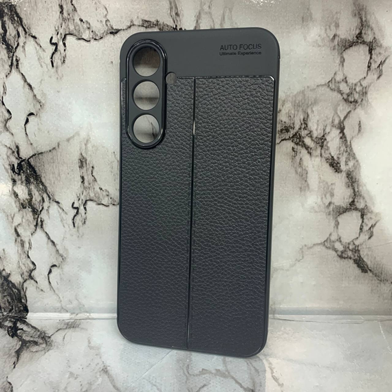 Противоударный чехол AutoFocus Leather Samsung Galaxy A55 черный