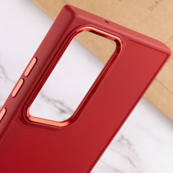 TPU чохол Bonbon Metal Style для Samsung Galaxy S24 Ultra Червоний / Red | Зображення 4