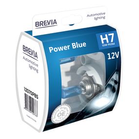 12070PBS BREVIA Автолампа H7 12V 55W PX26d Power Blue S2 HALOGEN