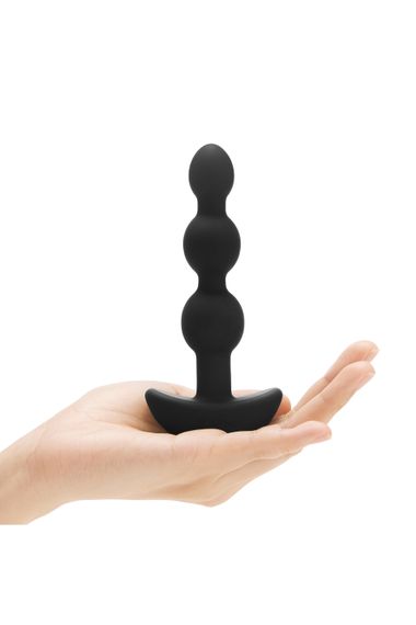 Анальні кульки з пультом, 2 мотори B-Vibe TRIPLET ANAL BEADS, чорні | Зображення 3