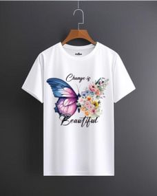 Футболка женская с принтом повседневная XL Белая