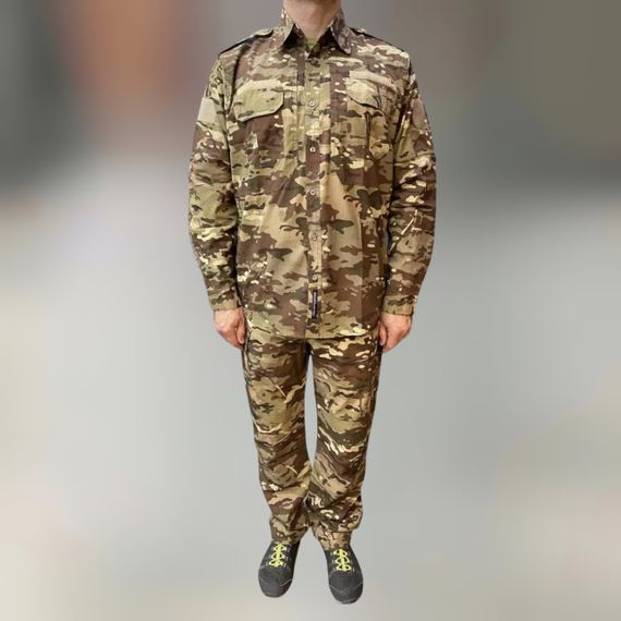 Військова форма (китель та штани) літня, мультикам темна, розмір 3XL, літня тактична форма для військових