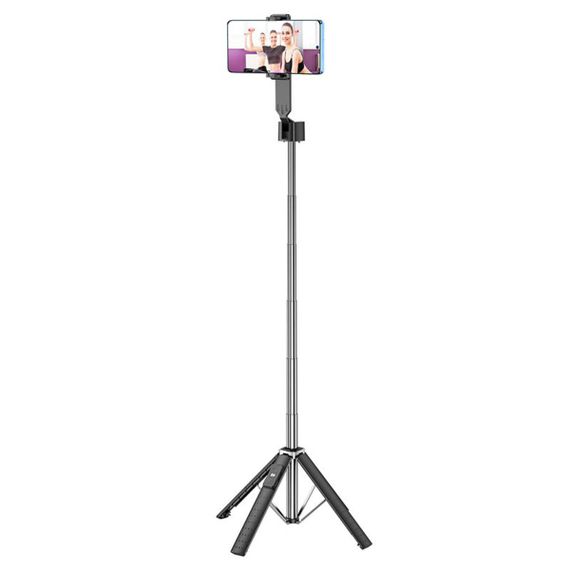 Селфі-монопод HOCO K18 Wave four-leg live broadcast holder Black | Зображення 3