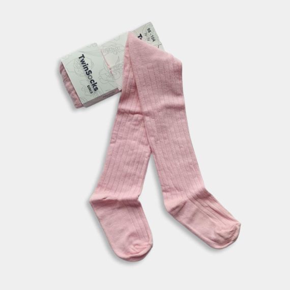 Детские колготки  цветные однотонные (рубчик) ТМ Twinsocks р. от 74 до 146 128-134 / 8-9 лет, Розовый | Зображення 1